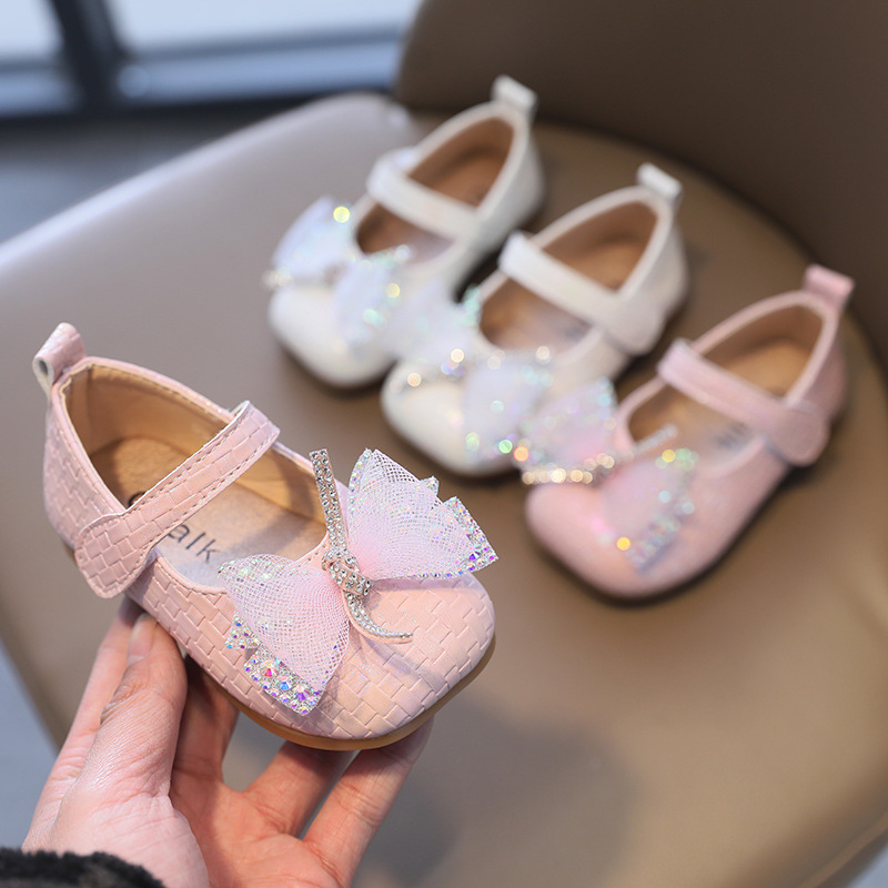 女童公主鞋2021春秋新款儿童闪亮水钻演出单鞋宝宝洋气甜美小皮鞋|ru