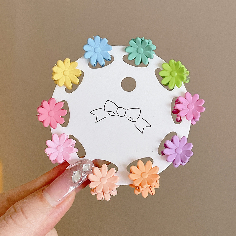Mini flor de color clip de agarre pequeño hembra dulce niño trenzado horquilla linda princesa horquilla flequillo lateral tocado
