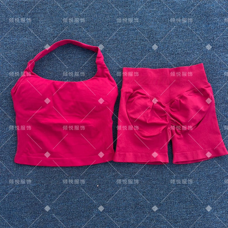 AliExpress venta caliente DFYNE nuevo fitness yoga traje deportivo chaleco halter sujetador pantalones cortos traje mujer