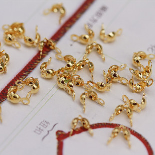 14K gold color bag buckle bracelet necklace closing buckle double ear double side wrapping line buckle diy handmade jewelry accessories