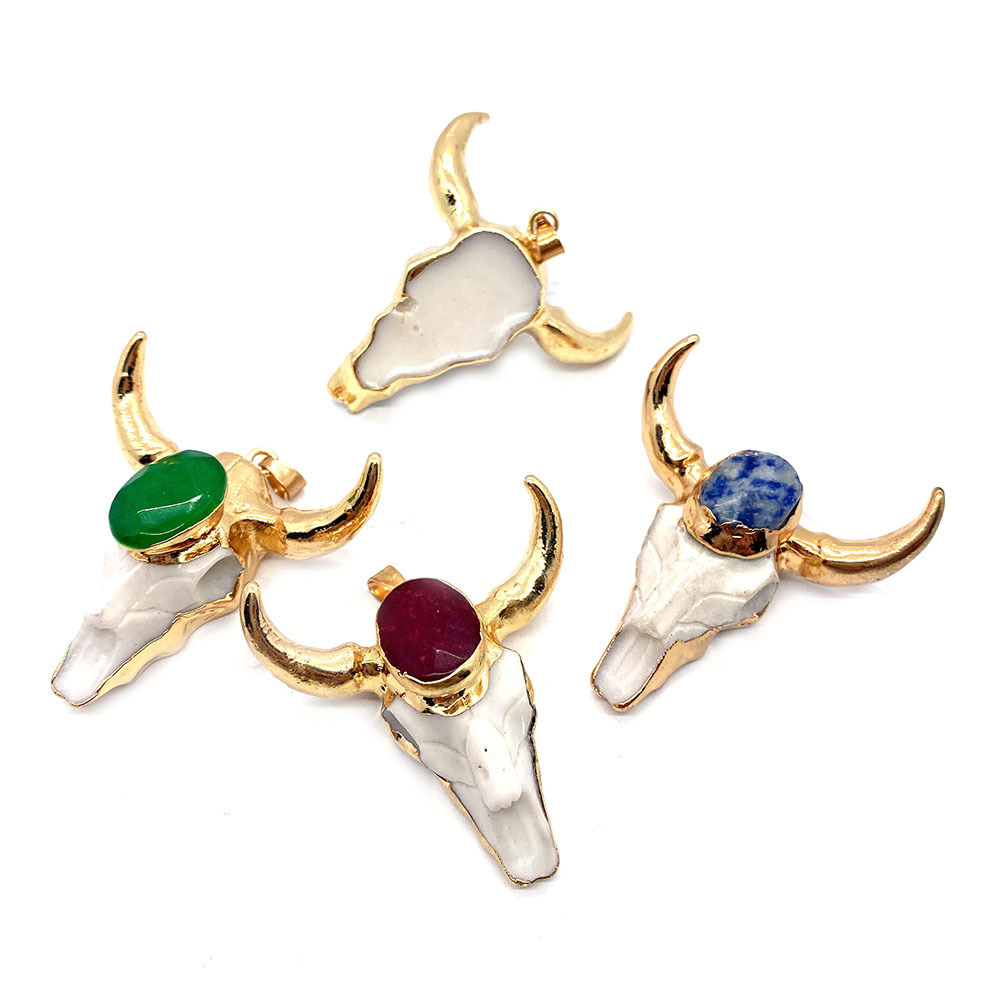 Inlay Design 1 Piece Arylic Artificial Gemstones Cattle