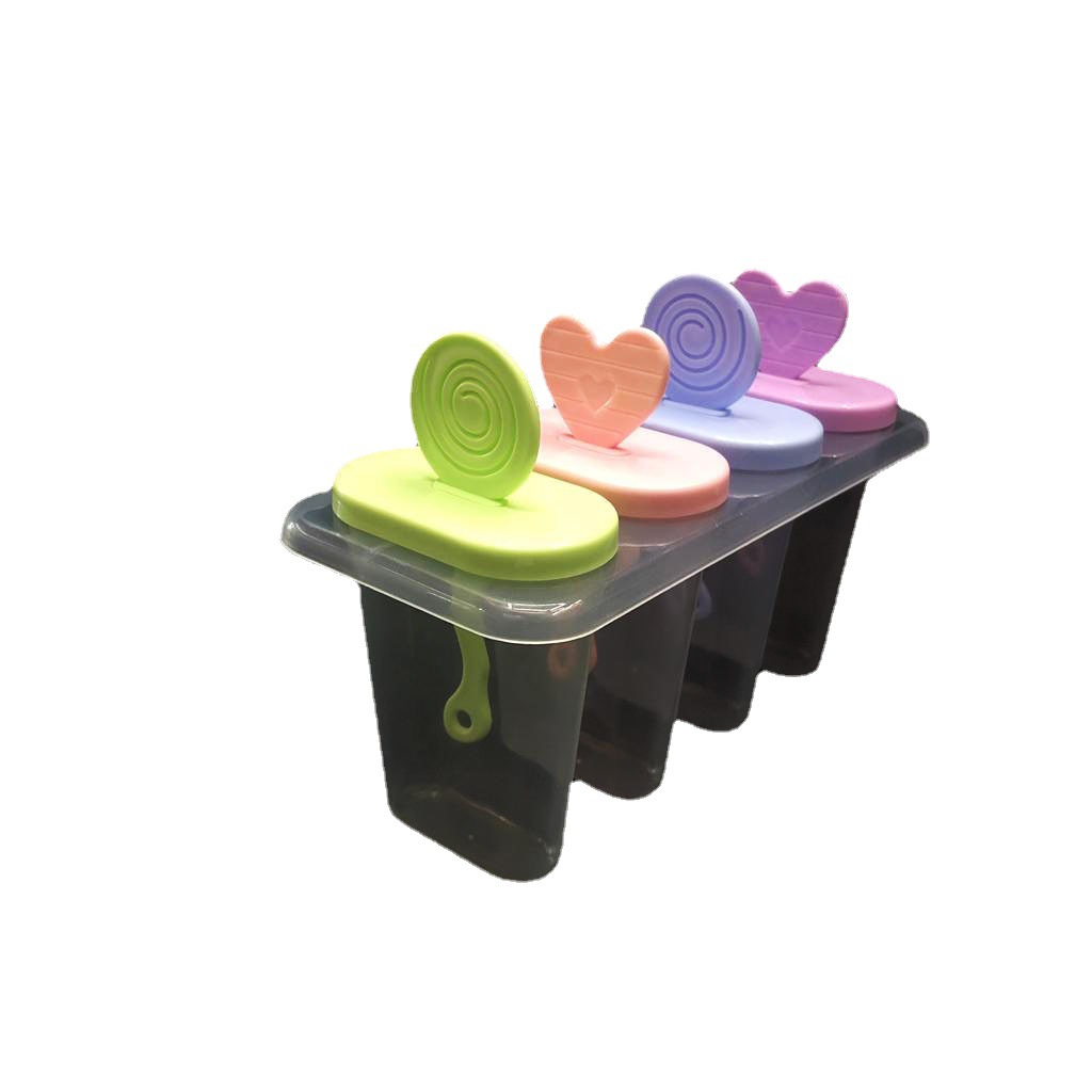 DIY mango de cabeza de oso 4 sets de molde de paleta 4 sets de mango recto en forma de corazón mango helado molde de paleta RS-7388