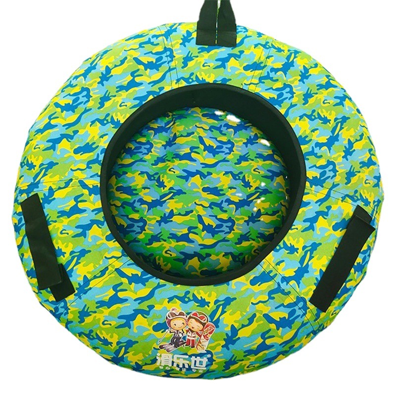 Cross-Border Thickened Pvc Inflatable Ski Mat for Adults, Winter Rubber Hard-Soled Slide Ski Ring