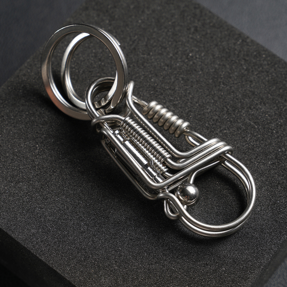Stainless Steel Handmade Bird Keychain, Creative Gift, Car Keychain_voghion.com