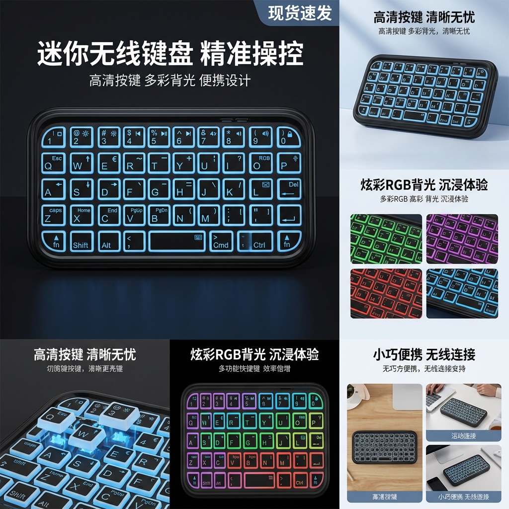 Nueva Venta caliente Comercio exterior superventas multi-Sistema Universal inalámbrico Bluetooth Mini teclado portátil fábrica al por mayor