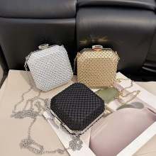 跨境新款晚宴包欧美女士宴会包时尚手提包亮钻镶钻派对礼服手拿包