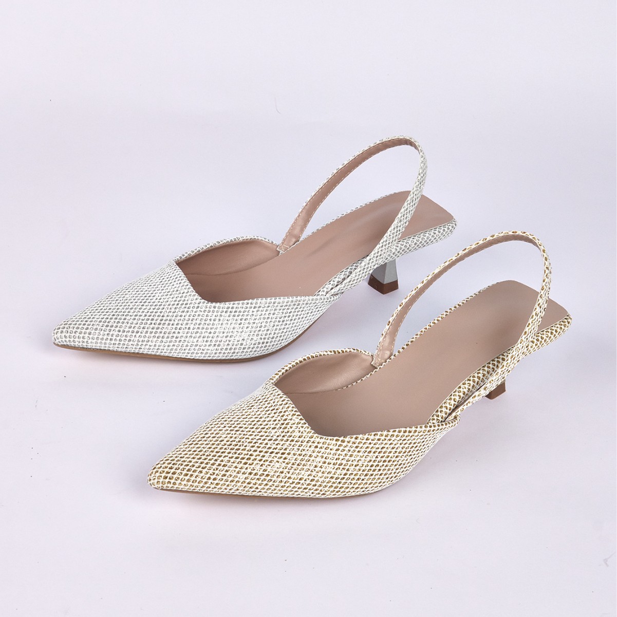 低跟时尚气质优雅纯色露跟尖头高跟凉鞋女特价清仓