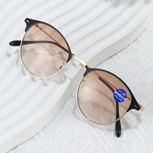 新款渐进色老花镜隐形双光老花眼镜男户外读书阅读老视镜厂家批发