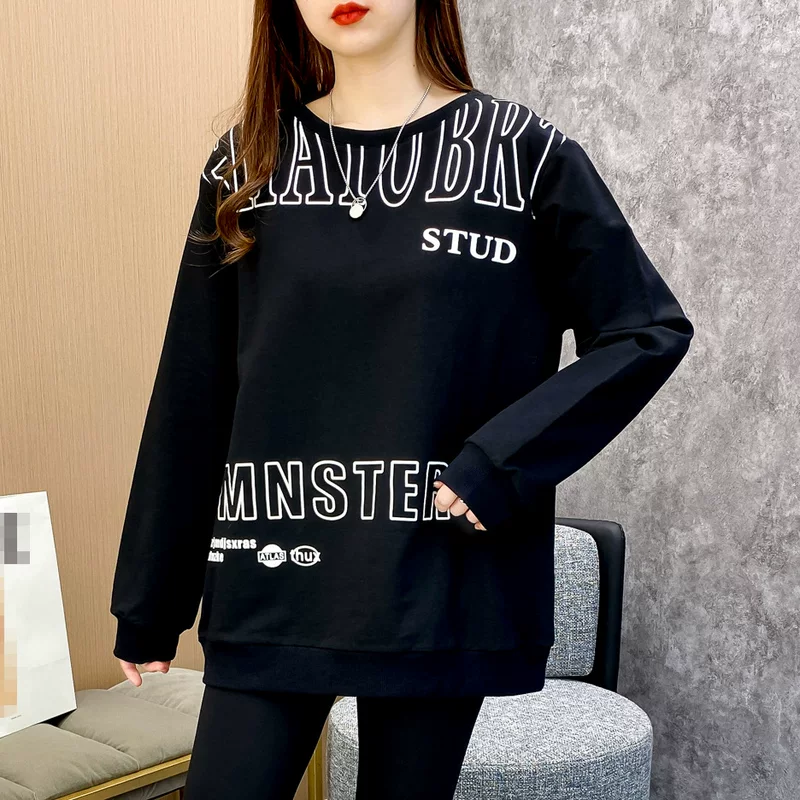 Весенняя толстовка для отдыха, коллекция 2021 года, большой размер, корейский стиль