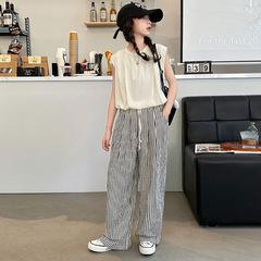 女童夏季套裝2024年新款韓版洋氣夏裝小女孩山本褲夏款休閒兩件套