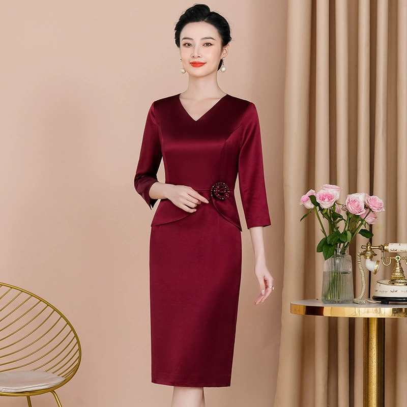 Осенний новый стиль достойный темперамент V-образный вырез для тонкого живота