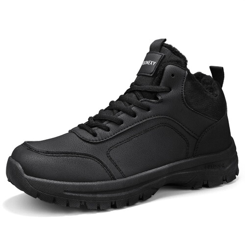 Winter men's high-top thick-soled snow boots large size casual sports men's shoes with lined and thickened warm cotton shoes