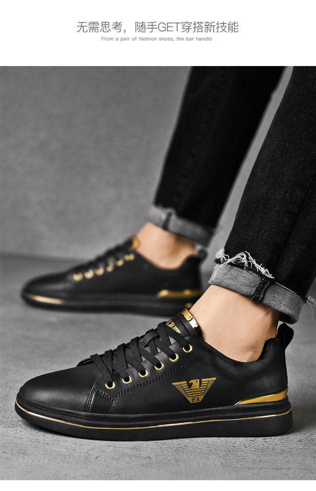 Giày sneaker nam da thật thoáng khí, đế bệt cổ thấp, dáng thời trang — FA2800 màu trắng, FA2800 màu đen, K2800 trắng, K2800 đen chi tiết 15