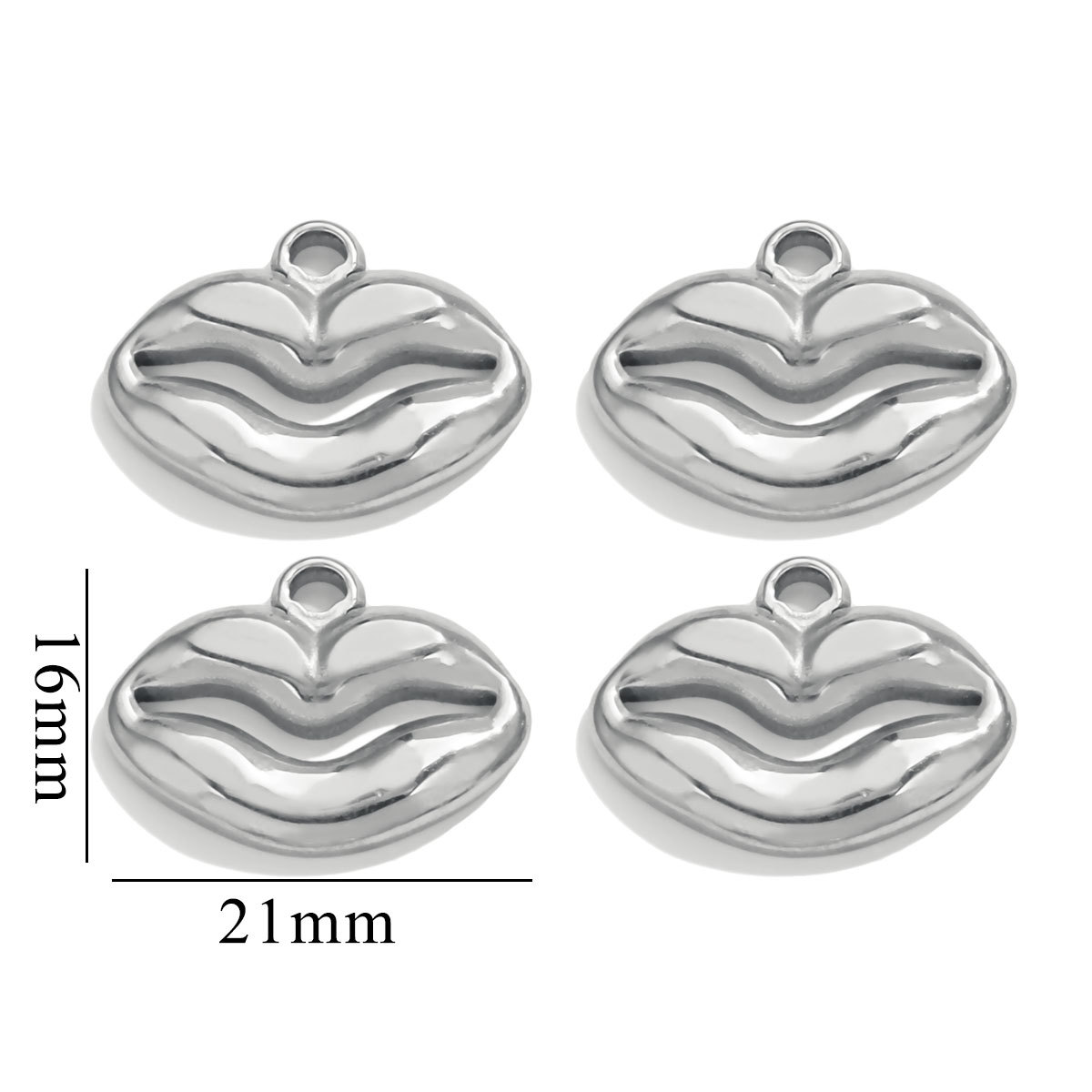 5 Pieces 304 Stainless Steel Lips Pendant display picture 5