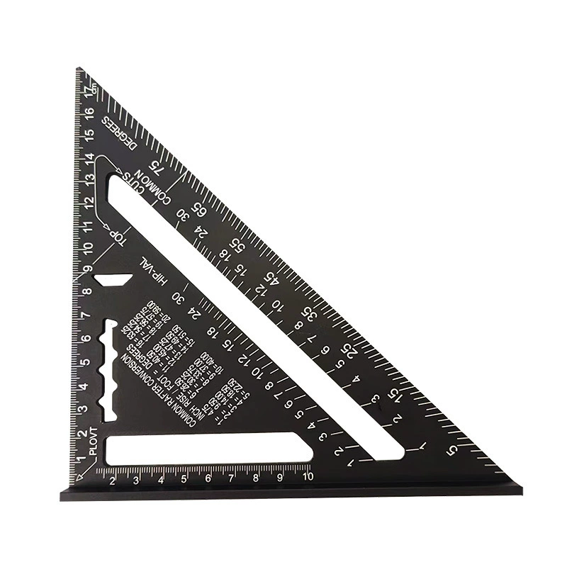 WM7 -inch public British -made aluminum profile Black oxidation triangular board 90 degrees 45 degrees triangular ruler right angle