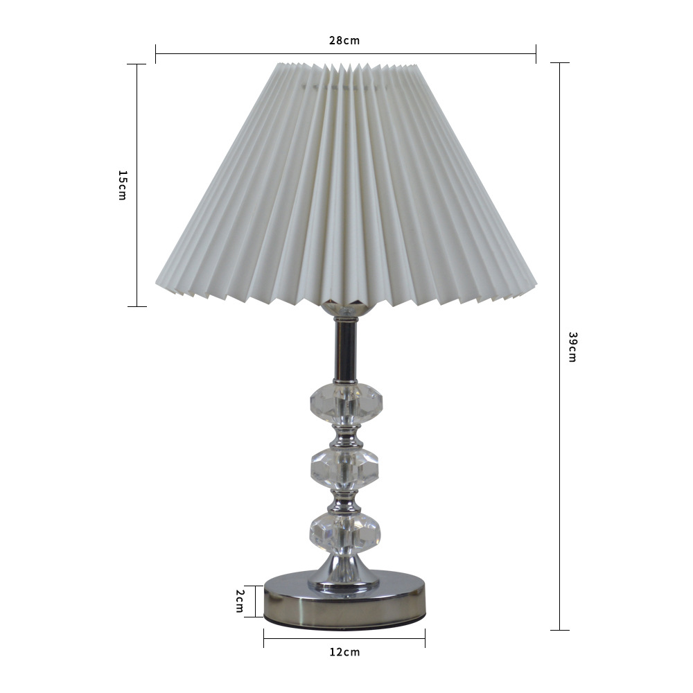 De estilo europeo moderno minimalista dormitorio mesita de noche sala de estar comedor atmosférica botón creativo sala de bodas habitación de la princesa de cristal pequeña lámpara de mesa
