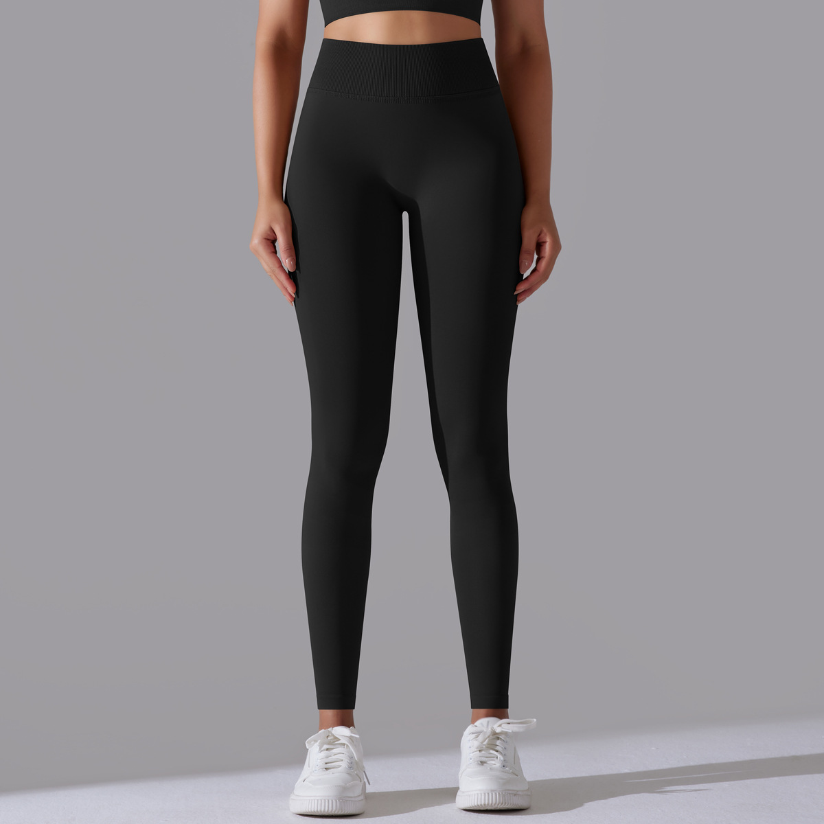 Simple Style Sports Solid Color Nylon Cotton Blend U Neck Tracksuit Vest Jogger Pants Leggings display picture 139