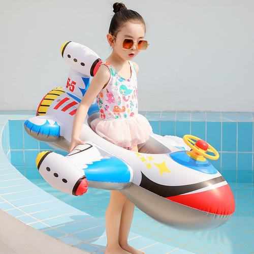 Xiaolu Amazon internet celebrity thickened creative airplane swimming ring inflatable children's sitting ring swimming ring baby seat