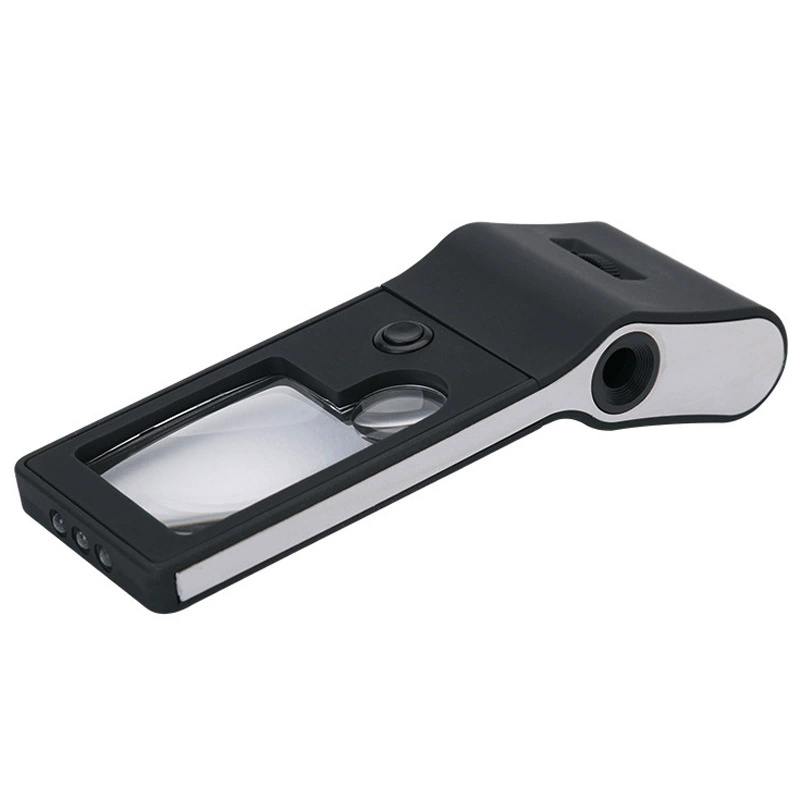 Заводская НОВАЯ Портативная Складная лупа с 3 светодиодами, портативная бусина высокой мощности, мульти-Множественная интегрированная 518