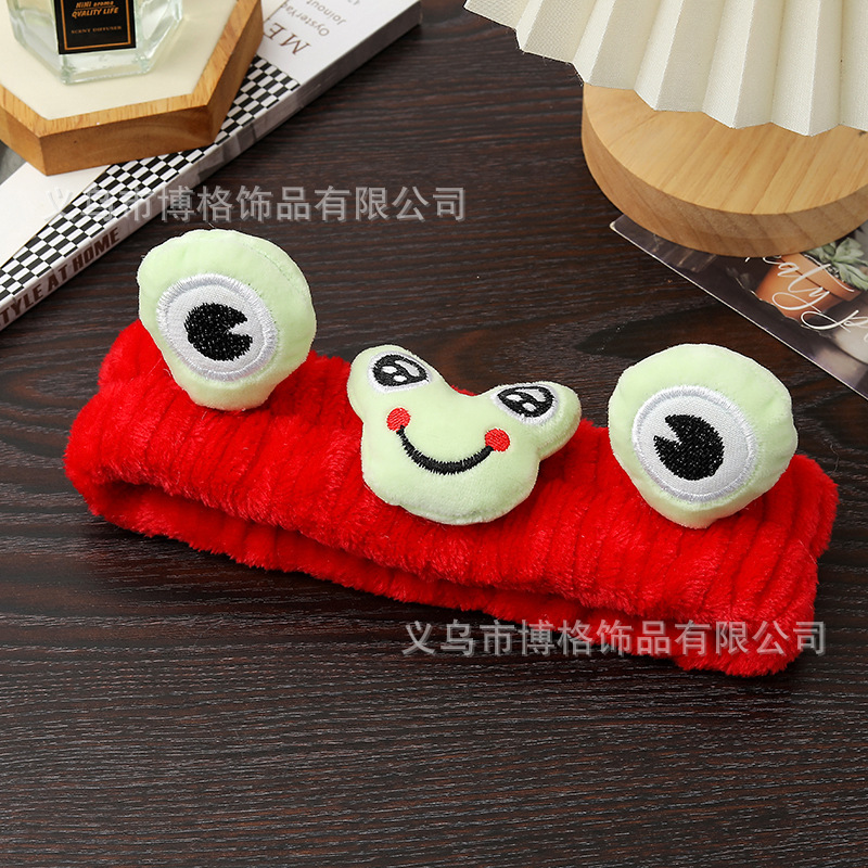 Nueva chica estudiante de moda Linda banda de pelo de felpa de dibujos animados Rana diadema banda de pelo lindo accesorios de cabeza al por mayor