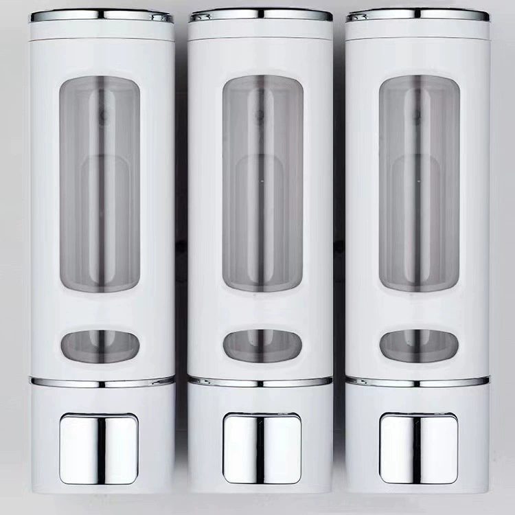 Трансграничный Ручной пресс с тремя головками дозатор мыла отель настенный дезинфицирующее средство для рук бутылка шампунь гель для душа дозатор мыла