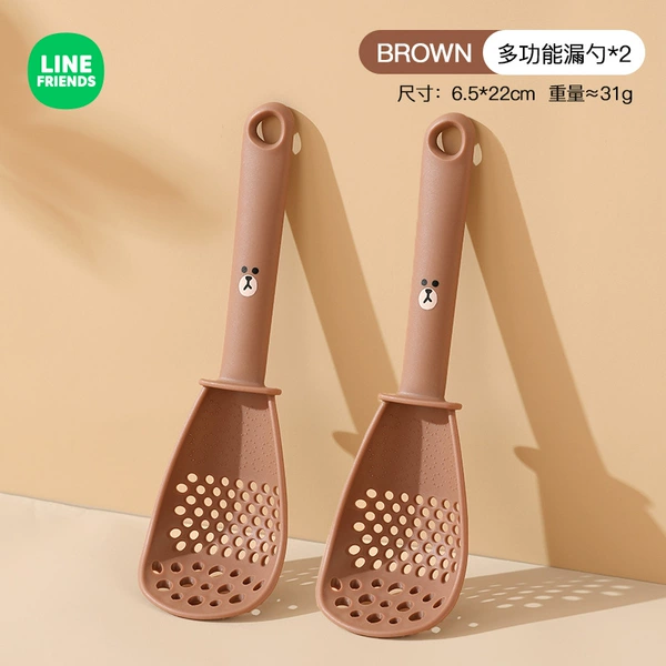 [2-pack] Cooking spoon (press mud/rice serving/stir/filter)