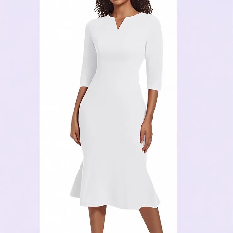 2026 Amazon In-Stock Wedding Guest Dresses | Cocktail Mermaid Bodycon Dress, Church Fishtail Midi Dress