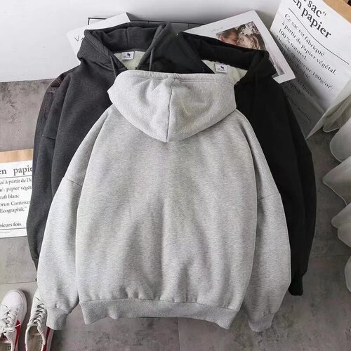 Cozy Fleece Hooded Sweatshirt for Men - New Arrival Oversized Casual Zip-Up Sweatshirt for Autumn and Winter
