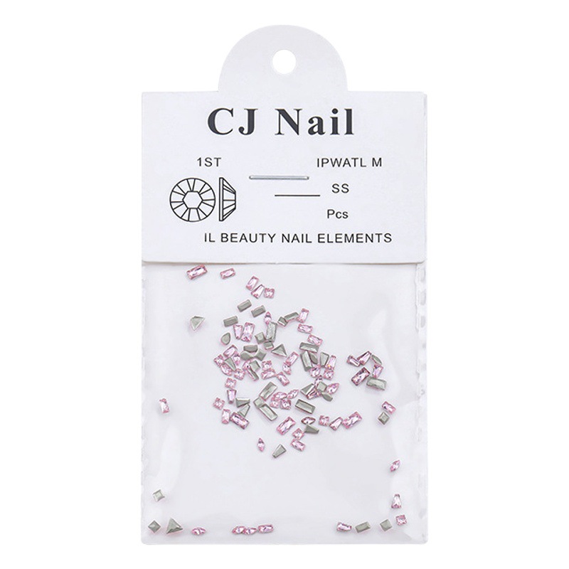 Nail circón invertida borde plano diamante Super Flash joyería de uñas blanco transparente Mini tamaño pequeño circón flash decoración de uñas