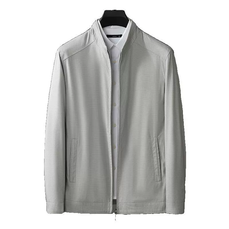 恒源祥 Light and thin silk jacket, autumn, for middle-aged man, sun protection