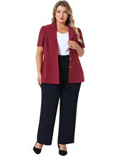 S 12262 Fashion Loose Short Sleeve Blazer ���|����С���b