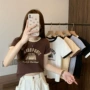 撞色学生夏季圆领t恤