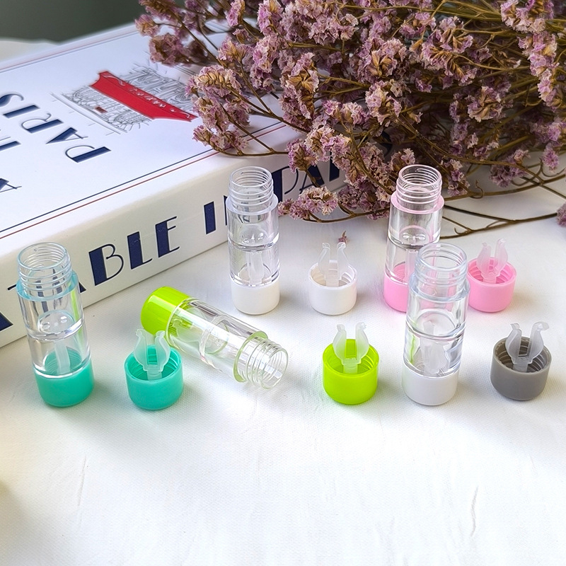 RGP Rigid Cylindrical Contact Lens Case Double Bottle Double Bottle Storage OK Lens Orthokeratology Lens Companion Case