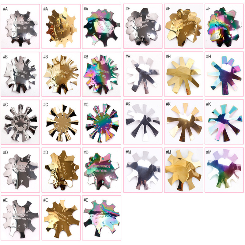 Modelo de placa de acero en forma de V Modelo de placa de acero de plástico francés de manicura de nuevo estilo transfronterizo