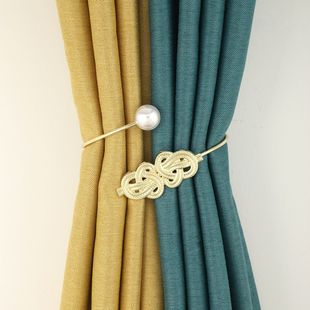 Foreign trade hot European and American ladies new twisted rope metal non-perforated curtain strap factory direct wholesale