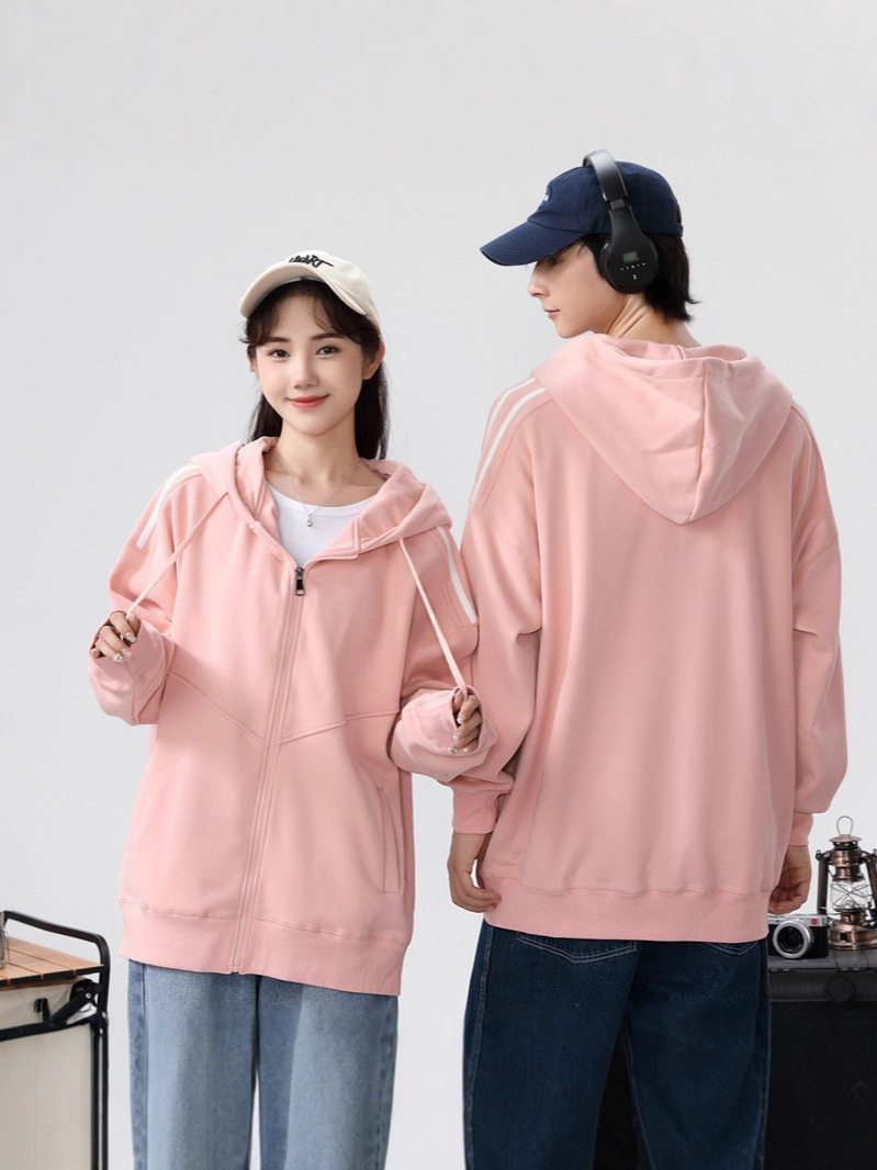 Suéter personalizado ropa de trabajo impresa logotipo herramientas otoño y invierno pareja de terciero marca nacional chaqueta con sombrero con cremallera casual suéter