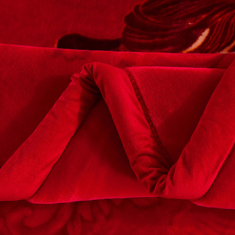 U7T 웨딩 담요 웨딩 레드 담요 하이 기어 더블 선물 담요 배달 포장 얇은 퀼트 담요 슈퍼 소프트