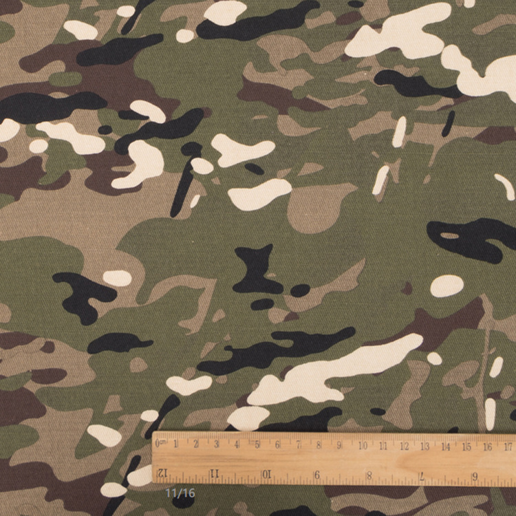 Camuflaje suave imprimido al por mayor 100% algodón tela de pantalones de camuflaje