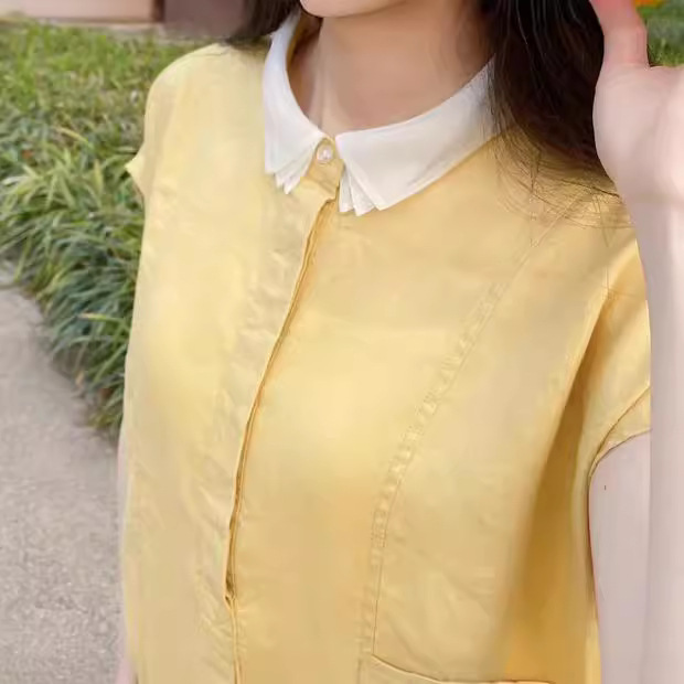 清仓日系减龄清新亚麻连衣裙女中长款A字裙宽松显瘦百搭春夏095