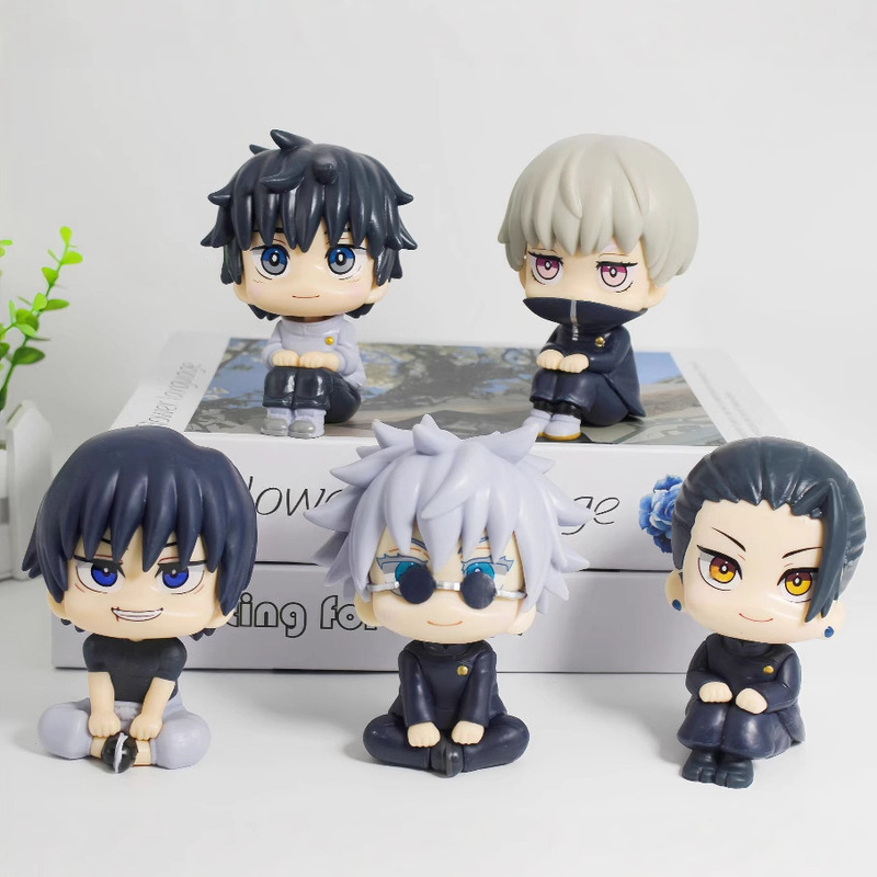 Q-Version Jujutsu Kaisen Figure in Sitting Pose, Gojo Satoru, Geto Suguru, Kuroh Toge Anime Model Figurine Q-Version Jujutsu Kaisen Figure in Sitting Pose, Gojo Satoru, Geto Suguru, Kuroh Toge Anime Model Figurine