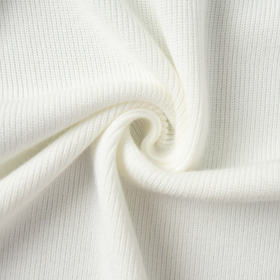 Bộ áo cardigan dệt kim khóa kéo phối quần dài ống rộng nữ — màu bột yến mạch, màu nâu, màu xám, trắng chi tiết 29