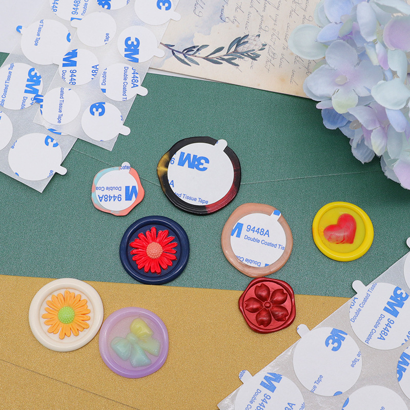 Sello de pintura al fuego 3M adhesivo de doble cara adhesivo sobre Etiqueta de sellado sello de pintura al fuego Etiqueta de invitación tarjeta sello de pintura al fuego