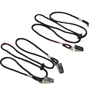 Cross-border Amazon adjustable bimetal clip napkin lanyard certificate lanyard sample can be made with buckle lanyard