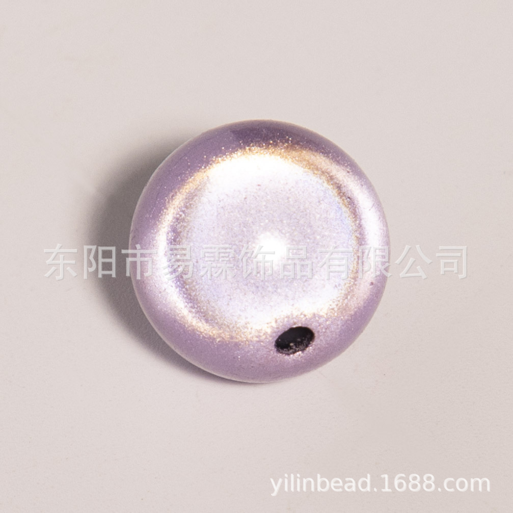 反射3d夢幻電球レーザービーズDIYブレスレットアクセサリー魔法珠通孔穿孔ビーズ散珠