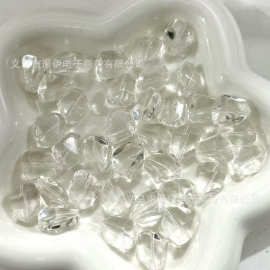 12X16mm粉紫水晶不规则琉璃散珠子diy串珠项链材料玻璃珠贵人