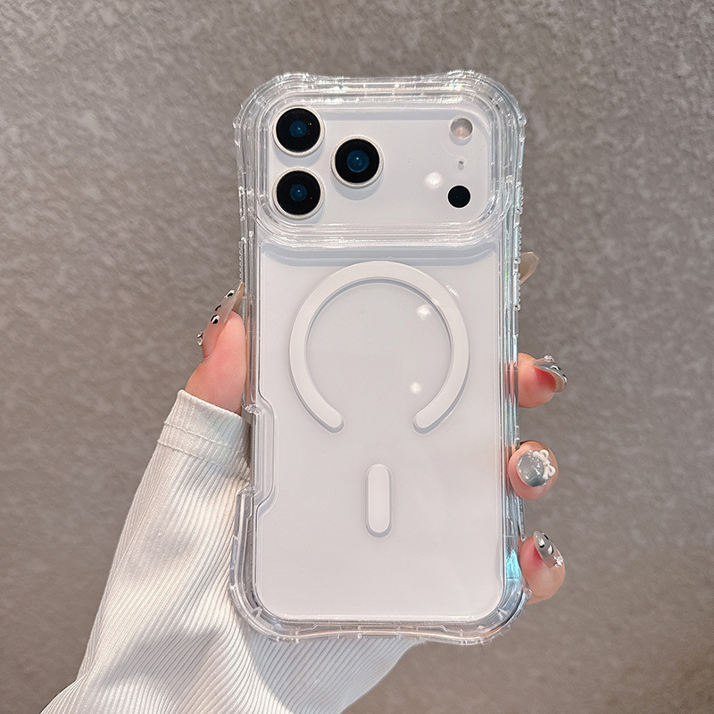 跨境热销适用苹果17 Pro max手机壳定制磁吸美腰三合一防摔手机壳|undefined