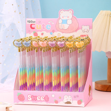 新款韩版爱心粉彩中性笔小清新彩色笔儿童标记笔礼品笔创意文具