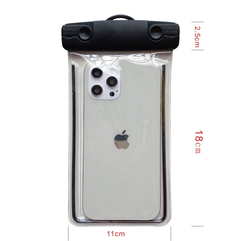 Teléfono móvil simple bolsa impermeable pantalla táctil al por mayor mensajero cuello colgante luminoso natación universal buceo cubierta protectora al aire libre