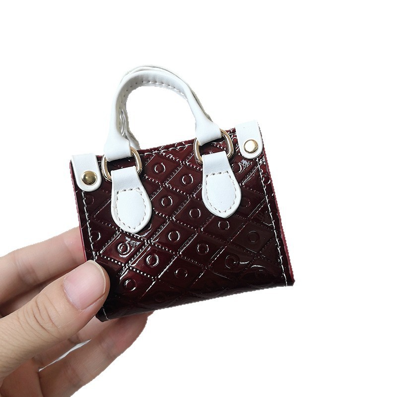 本革馬毛トートバッグ卸売ミニ小銭入れミニバッグかわいい diy 廃袋ペンダントヘッドフォンバッグペンダント|undefined