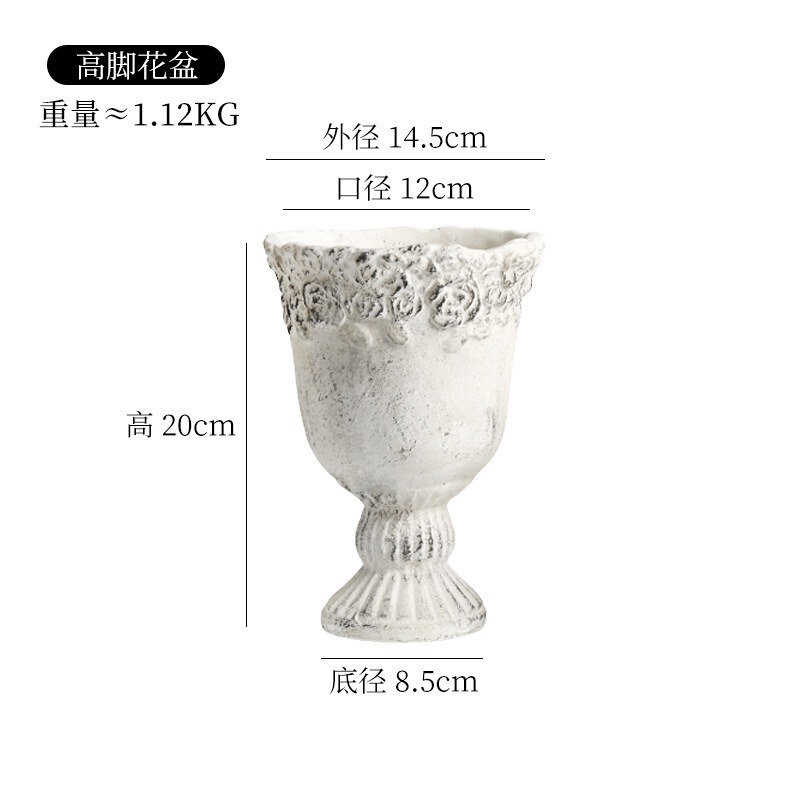 手工浮雕复古欧式水泥花盆家居种植盆庭院园林装饰高级创意花盆|undefined